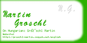 martin groschl business card